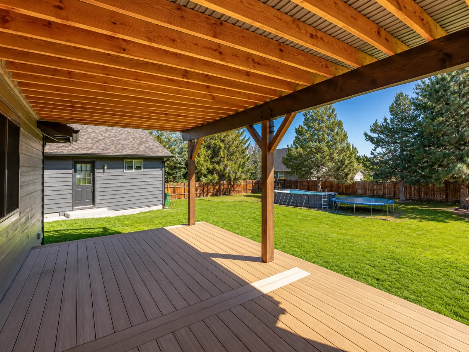 Engineered for Snow & Sun — decking services detail by Almog Construction in Central Oregon.